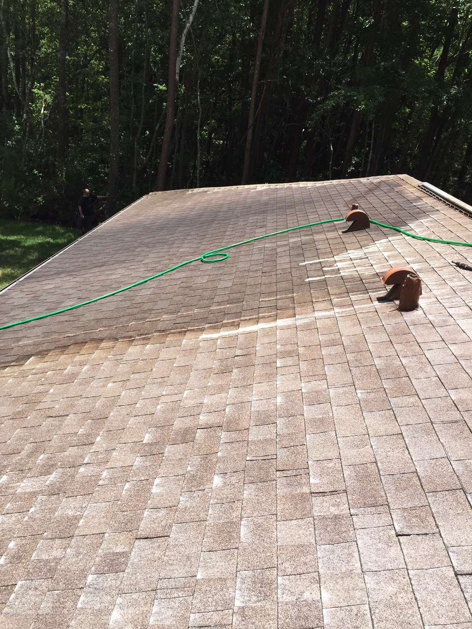 roof cleaning process